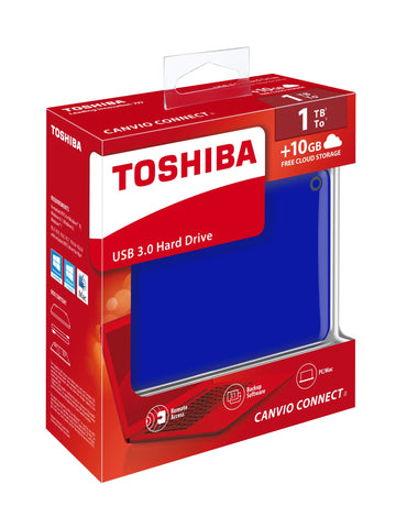 TOSHIBA CONVIO CONNECT II 1TB EXTERNAL HARD DRIVE 2.5"